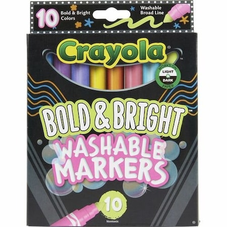 Crayola MARKER, WASH, BLD/BRT, 10CT CYO587735